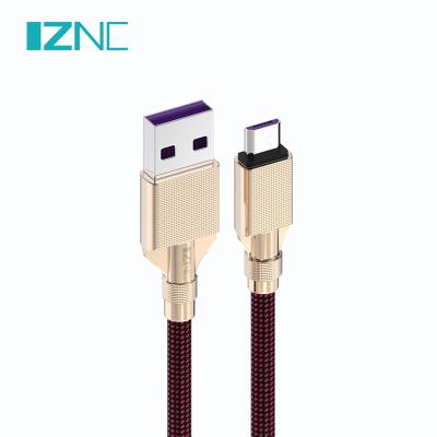 China MP3/MP4 Player 1.5 Meter Metal Mobile Phone 6A Zinc Alloy Micro USB C Cable Fast Charger Charging Data Cable For Smartphones for sale