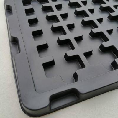 China Electronic Black Conductive ESD Blister Plastic Custom Tray for sale