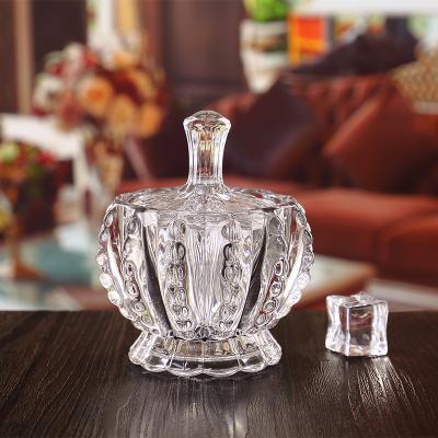 China NIL Fashion Style GROCERY Uinique Household Form Glass Jar Candy Soda Lime Luxury Decorated Glass Jar for sale