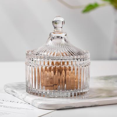 China NIL New Design Home Sweet Sugar Cookie Decorated Storage Luxury Christmas Candy Glass Jar With Lid for sale