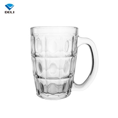 China Nile Green Apple GROCERY STORE 380ml 12.85oz Glassware Unique Funny Design Soda Lime Custom Beer Mugs With Big Handle for sale