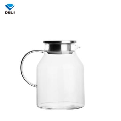 China Sustainable Apple Green Custom Unique Design Clear High Borosilicate Glass Drinking Water Set With Jug for sale