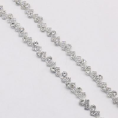 China Wholesale Crystal Rhinestone Chain Trimming Bling Crystal Chain For Garments LSRT999 from Flatback for sale