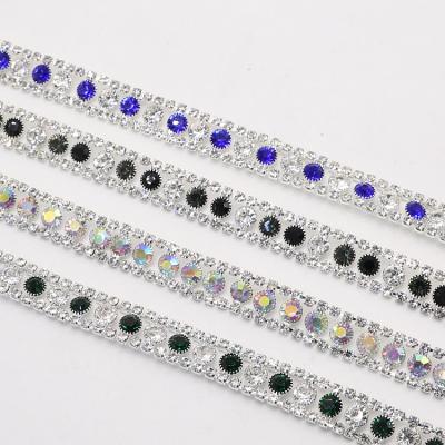 China Wholesale Crystal Rhinestone Chain Trimming Bling Crystal Chain For Flatback Garments LSRT1001 for sale