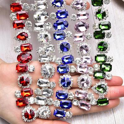 China Wholesale Crystal Rhinestone Chain Trimming Bling Crystal Chain For Flatback Garments LSRT1042 for sale