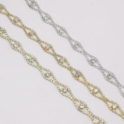 China Wholesale Crystal Rhinestone Chain Trimming Bling Crystal Chain For Flatback Garments LSRT962 for sale