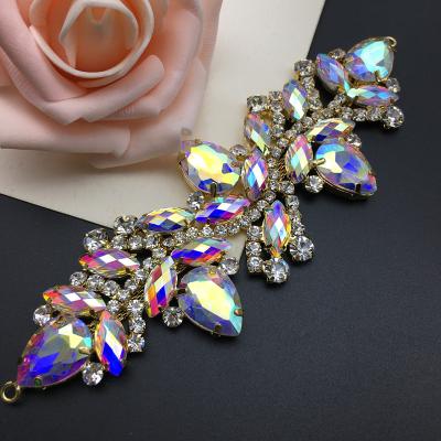 China High Quality Handmade Rhinestone Buckle Rhinestone Connector DIY Accessories LSSJ010 for sale