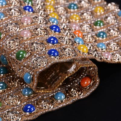 China Wholesale Eco-friendly Hotfix Rhinestone Sheet Fashion Rhinestone Mesh Trimming Bag Upper Shoe Accessories LSRS006 for sale