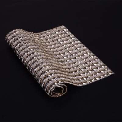 China Wholesale Eco-friendly Hotfix Rhinestone Sheet Fashion Rhinestone Mesh Trimming Bag Upper Shoe Accessories LSRS004 for sale