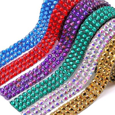 China Wholesale Nickel Free Hotfix Bling Crystal Ribbon Trim LSHT008 for sale