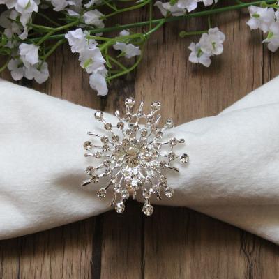 China Wholesale Viable Crystal Rhinestone Napkin Rings Holders Clip Wedding Table Decorations Paper Decoration Wedding Favor NR05501 for sale