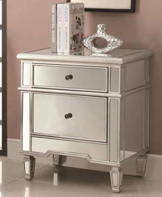 China Living Room Mirrored Chests And Nightstands , Clear Glass Mirror Nightstand for sale