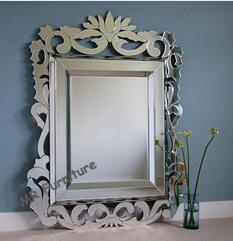 China UK Design Bathroom Venetian Wall Mirror Hand Made Beveled Edge Modern Type for sale