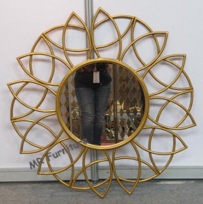 China Bathroom Metal Mirror Wall Decor Gold Iron Frame Powder Coating Gold Iron Frame for sale