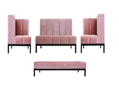 China Sofa Rückseite des Fabrikpreis-Baby-Rosas hoch stellt Schnittsofa modulares Sofa-Edelstahl-Bein für Wohnzimmer Club ein zu verkaufen