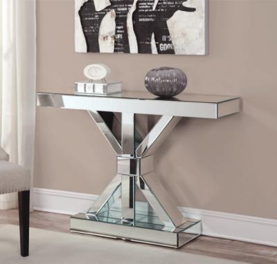 China Hot sales sparkly unique console table x shaped mirrored hallway table for living room for sale