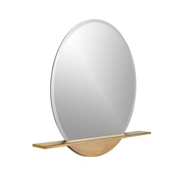 Chine Miroir rond de miroir de nouveau venu de perche Frameless d'or avec l'étagère pour l'hôtel à la maison à vendre