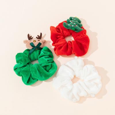 China Colorful Girls Santa Claus Hair Scrunchies For Women New Style Christmas Tops Hair Scrunchies Elastic Scrunchies Accessories for sale