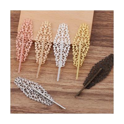 China Eco-friendly Antique Style Wholesale DIY Hair Accessories 26*64MM Pin Simple Alloy Bridal Bobby Pin Pin Hair Clips for sale