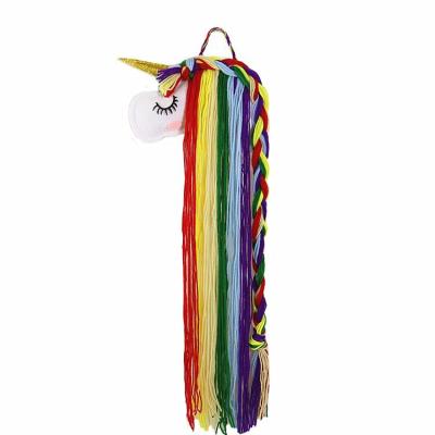 China Fashion Hot Selling Unicorn Children's Room Wall Decorations Weave Rainbow Kids Girls Hair Cut Stocking Belt for sale