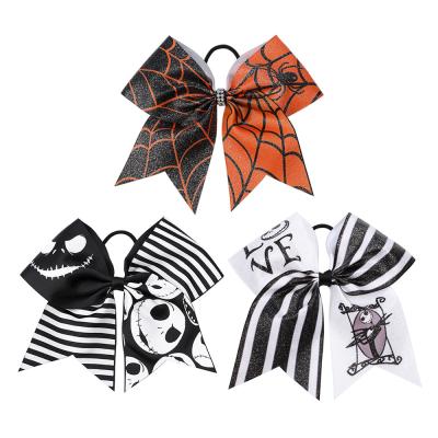 China Elastic Bundle Hair Festival Baby Headdress Halloween Grinning Spider Elastic Bands Cool Bow Hair Band Girls for sale