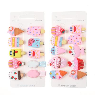 China Korean Wholesale Soft Cartoon Baby Hairpins Costume Fruits Princess Children's Hair Clips Colorful Cute Animal for sale