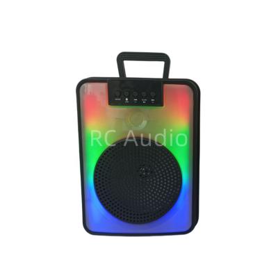 China PORTABLE 8 Inch Mini Portable Party dj Speaker  Handle BT Wireless Audio party Box With RGB Led Light For Outdoor Indoor for sale