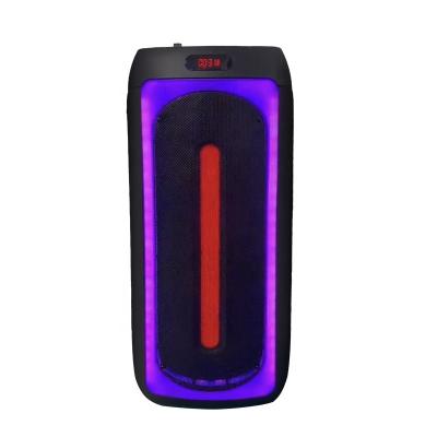 China PORTABLE Big Double 8 New Designs Outdoor Karaoke Trolley Speaker Rechargeable RGB Party Speaker Battery Wireless Speaker for sale