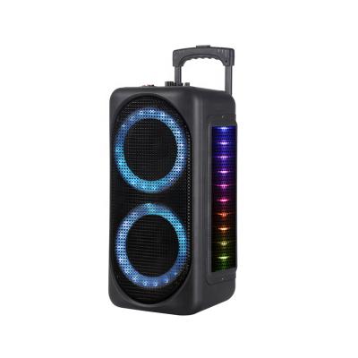 China PORTABLE Party box Double 8 Inch Portable Party kTV Original BT Wireless Audio party Box With LED Outdoor karaoke for sale