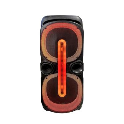 China PORTABLE Hot-selling Dual 10 inch Stereo Portable Professional Wireless With LED Light  BT big speakers outdoor dj bluetoothParty Speaker for sale