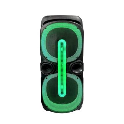 China PORTABLE speakers audio system sound box  with Trolley and Wheels with RGB Colorful Led Light Wireless blue tooth speaker for sale