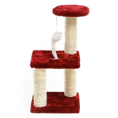 China 2022 Small Cat Climbing Frame Toy Sisal Rope Teddy Cat Cashmere Cat Tree Flower Sisal Cat Scratcher Creative Stocked for sale