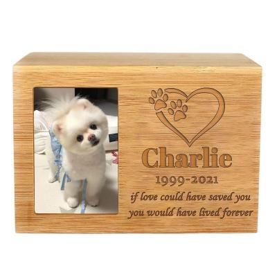 China Single Viable Cheap Cat Pet Casket Animal Coffin Wooden Pet Dog Cremation Urns for sale