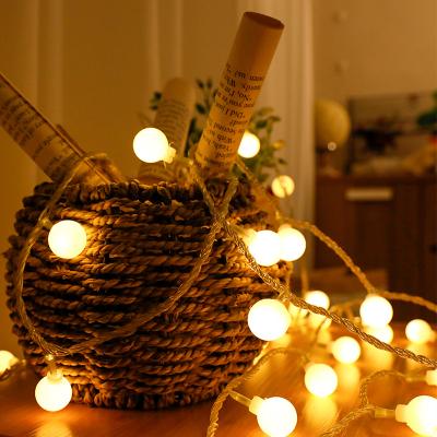 China Curtain Holiday Led Lights Christmas Girls Bedroom Fairy Lightings Led Warm White Ball Decoration Curtain String Lights for sale