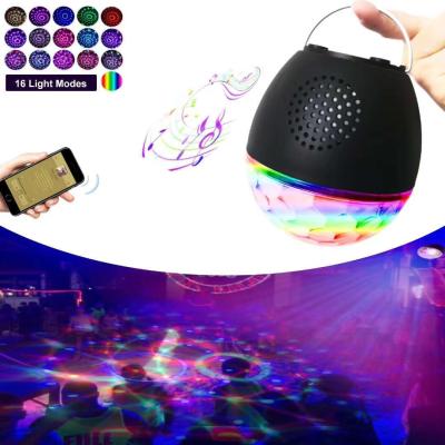 China Romantic Voice Control Decoraion Tooth Speaker Christmas 3d Party KTV Blue Magic Ball Laser Light For Night Club for sale