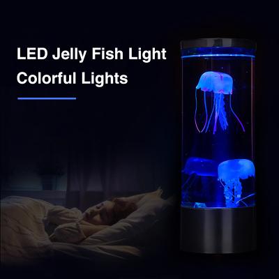 China Post-modern remote control light color lamp jellyfish imagination LED aquarium jellyfish changing lamp at night for sale