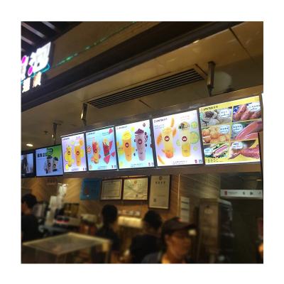 China Aluminum Customized Indoor Hanging LED Menu Board Magnetic Panel Led Light Box for sale