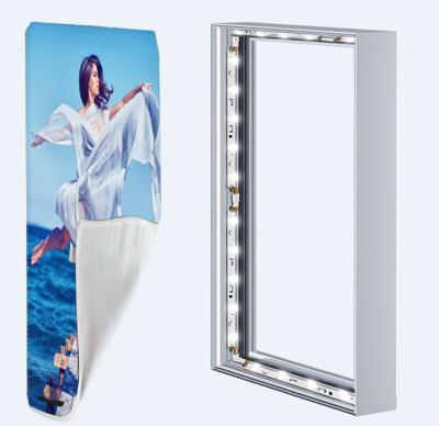 China Outdoor Frameless Soft Fabric Advertising Light Boxes LED Restaurant Advertising Light Box Led Backlit for sale