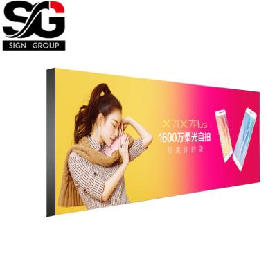 China Eco-friendly Aluminum Profile Tension LED Backlit Fabric Movable Advertising Light Box for sale