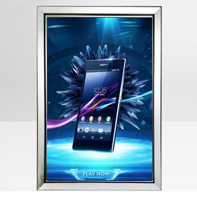 China Shopping Mall Hotel Wholesale Poster Backlit Snap Photo Frame Led Aluminum Advertising Light Box for sale