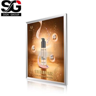 China Shopping Mall Hotel Guangzhou Super Slim Photo Frame Flash Advertising Led Light Box for sale