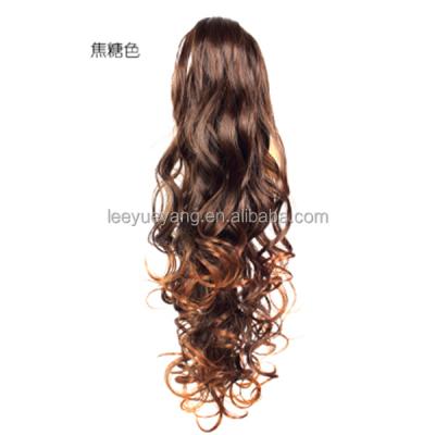 China FRENCH CURVE HOT Women's Claw Long Wavy Curly Ponytail Detachable Hair Wig for sale