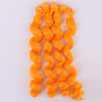 China Cartoon Toy Synthetic Doll Hair Weft BJD Blythe Loose Wavy Rerooting Hair for sale