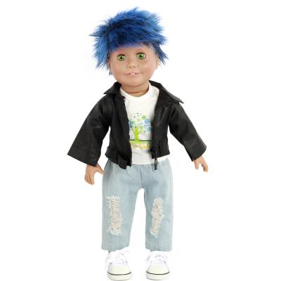 China Cartoon Toy Short Straight Handsome Male Doll Wigs Fitted 18 Inch DOLL Color 1B White 30 88 for sale