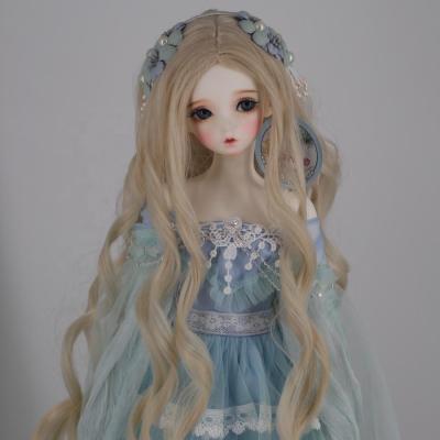 China Water Wave Silky Straight Hair Long Wave Synthetic BJD Wigs Doll Accessories Support All Kinds Of Customized Wigs for sale