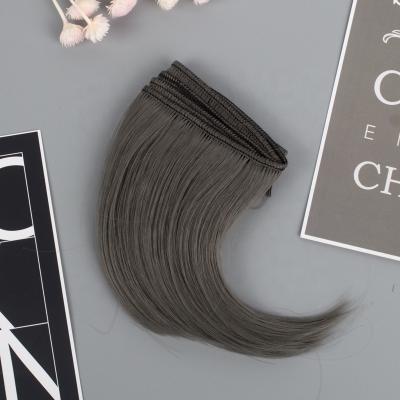 China Heat Resistant Fiber 10*100cm Short Hair Piece Synthetic Doll Wig Extension With Nature Color for sale