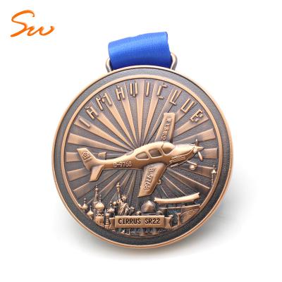 China China Custom Souvenir Gold Award Running Sports Marathon Medal for sale