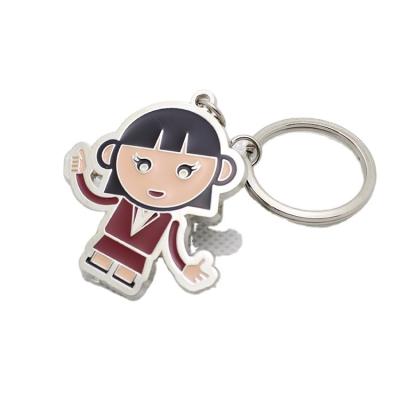 China 2021 Fashion Simple Handmade Cartoon Fashion Christmas Keychain Key Chain Holder Wholesale High Quality Eco-friendly Metal for sale