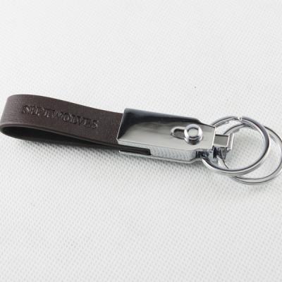 China New design& OEM Design 2021 New Arrivals Custom Llavero Logo Metal Leather Keychain Promotional Gifts for sale