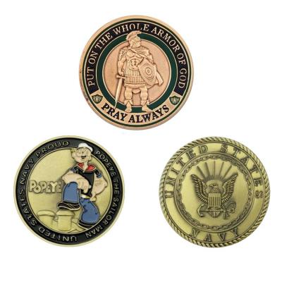 China Custom Engravable Europe Gold Plated Challenge Coin for sale